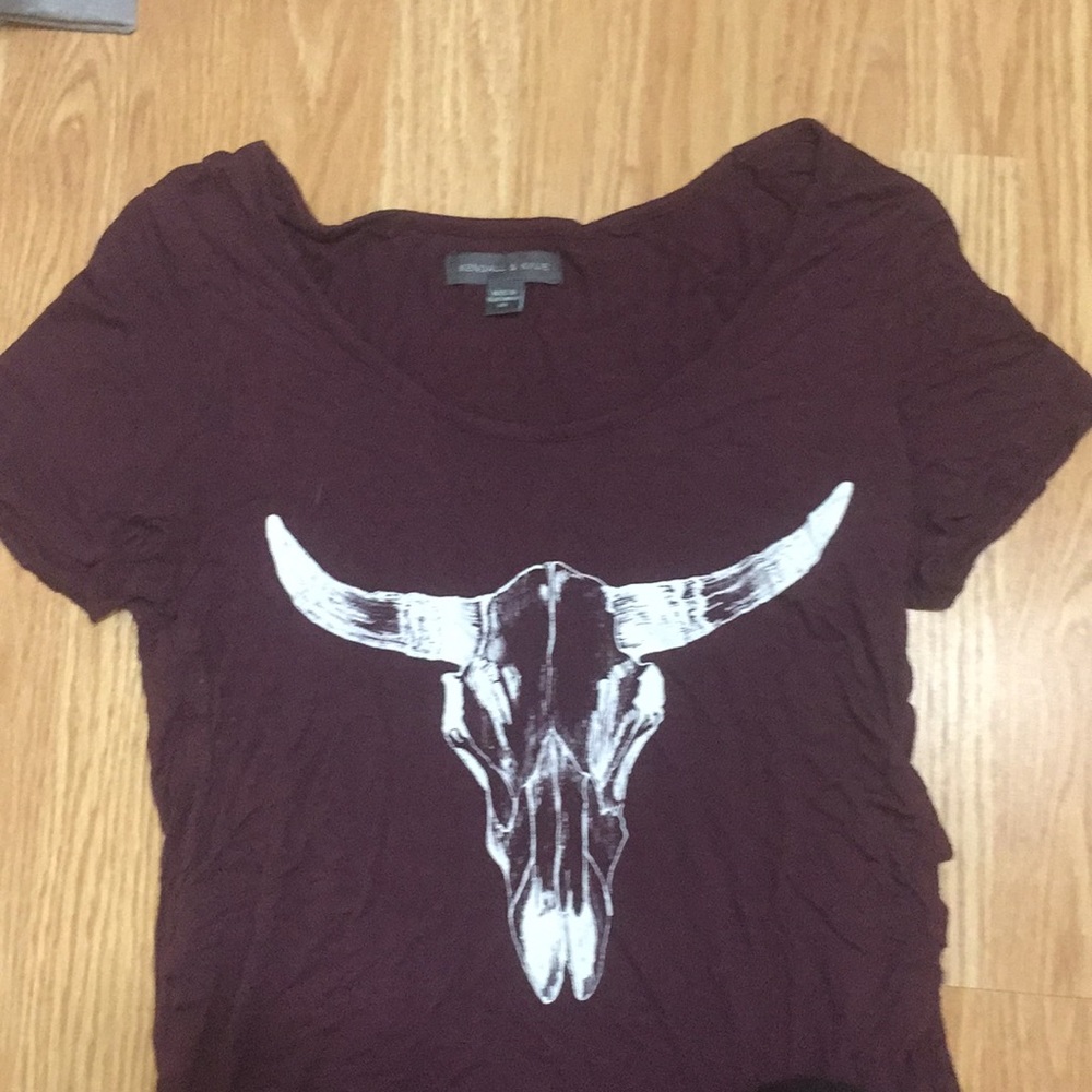 Kendall And Kylie Pacsun Bull Skull Shirt